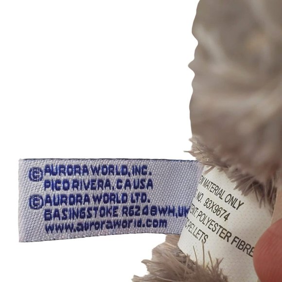 Aurora Small  Gray Elephant Calf Plush Stuffed Zoo‎ Gray Animal Safari  Fuzzy 6" - Picture 6 of 6